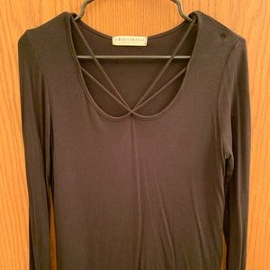 Black crisscross top